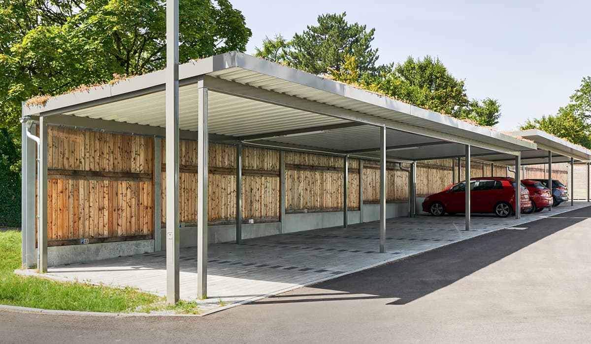 <h5>Doppel-Carport aus Holz</h5>