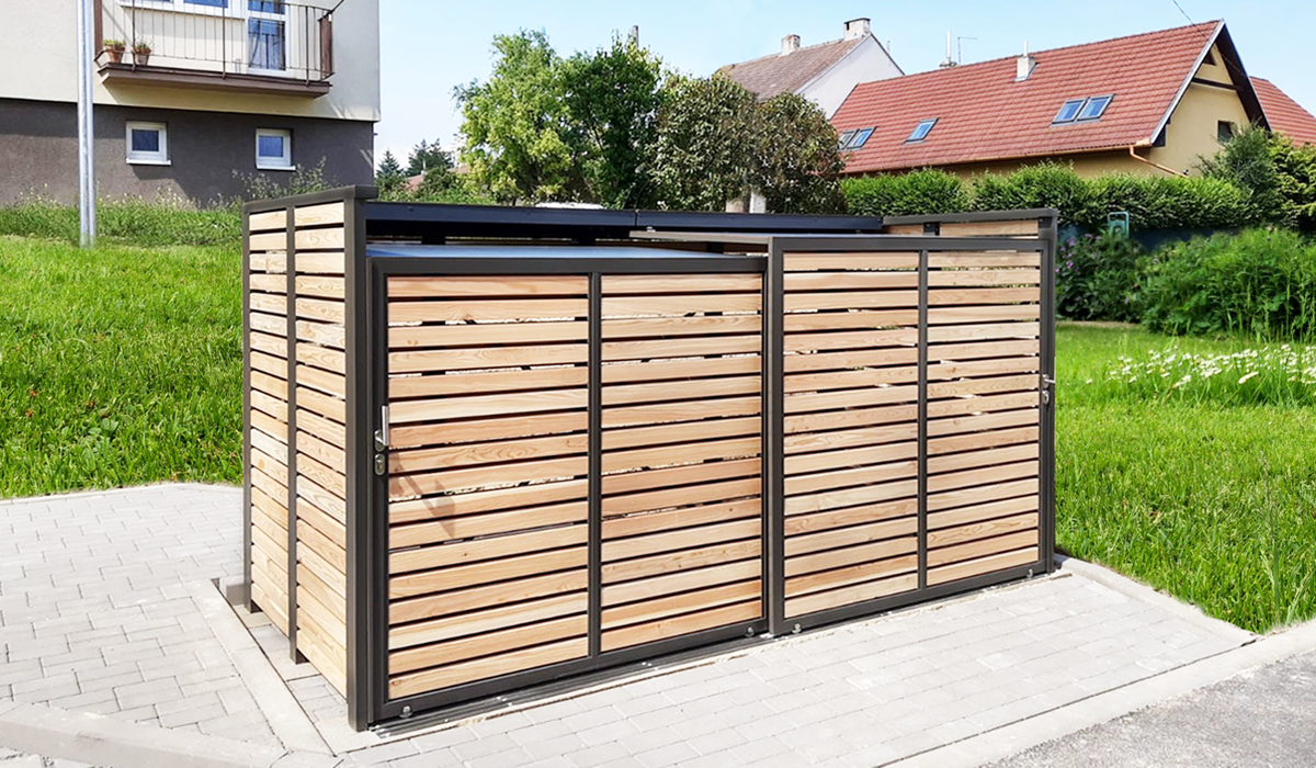 <b>Mülltonnen-Box L Holz</b>